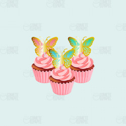 15 toppers cupcake Mariposas