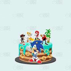 Topper tarta Sonic 2
