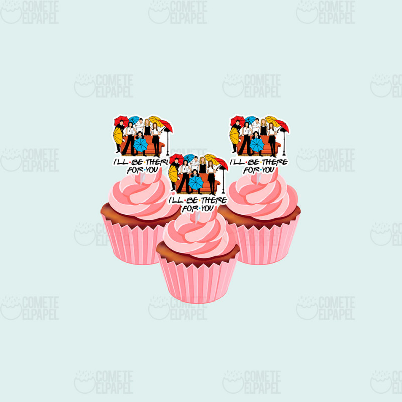 15 toppers cupcake Friends