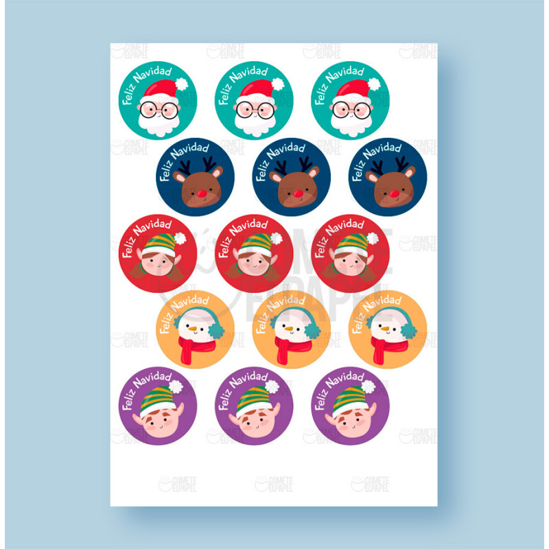 Papel de azúcar Navidad 14