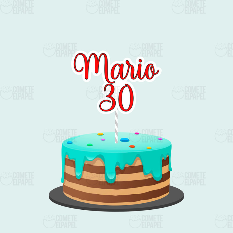 Topper cumpleaños 3-3 Topper cumpleaños 3-3