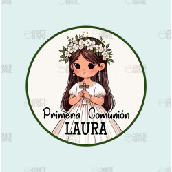 Papel de azúcar Comunión 17 detalle