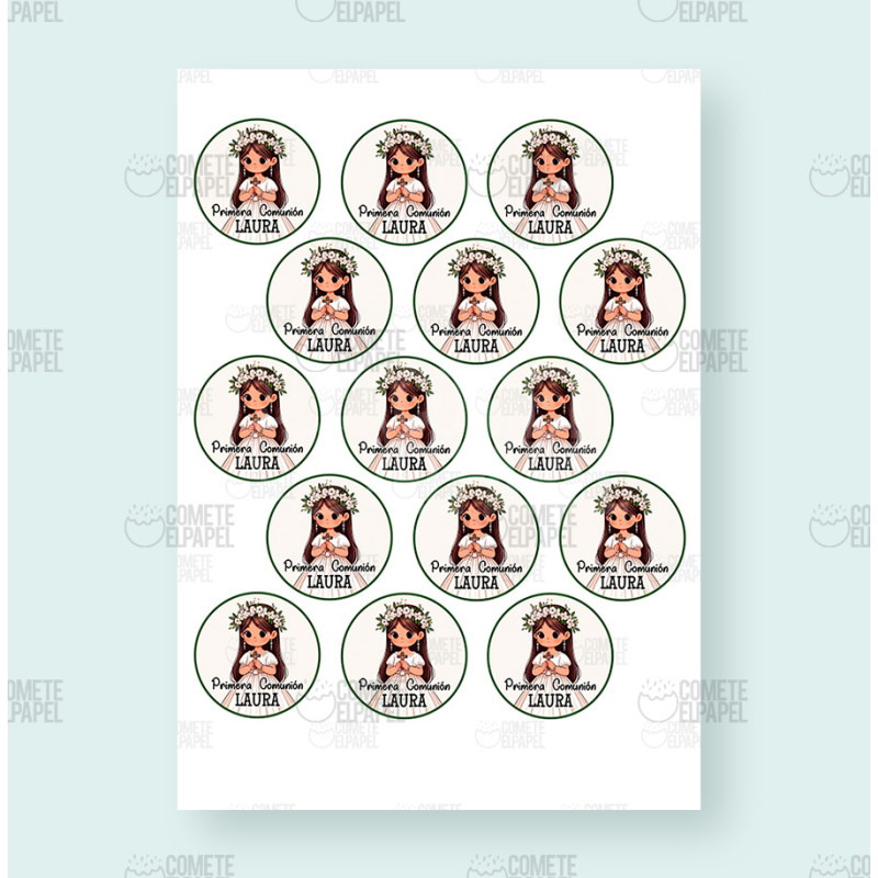 Papel de azúcar Comunión 17