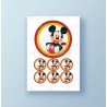 Papel de azúcar tarta Mickey Mouse