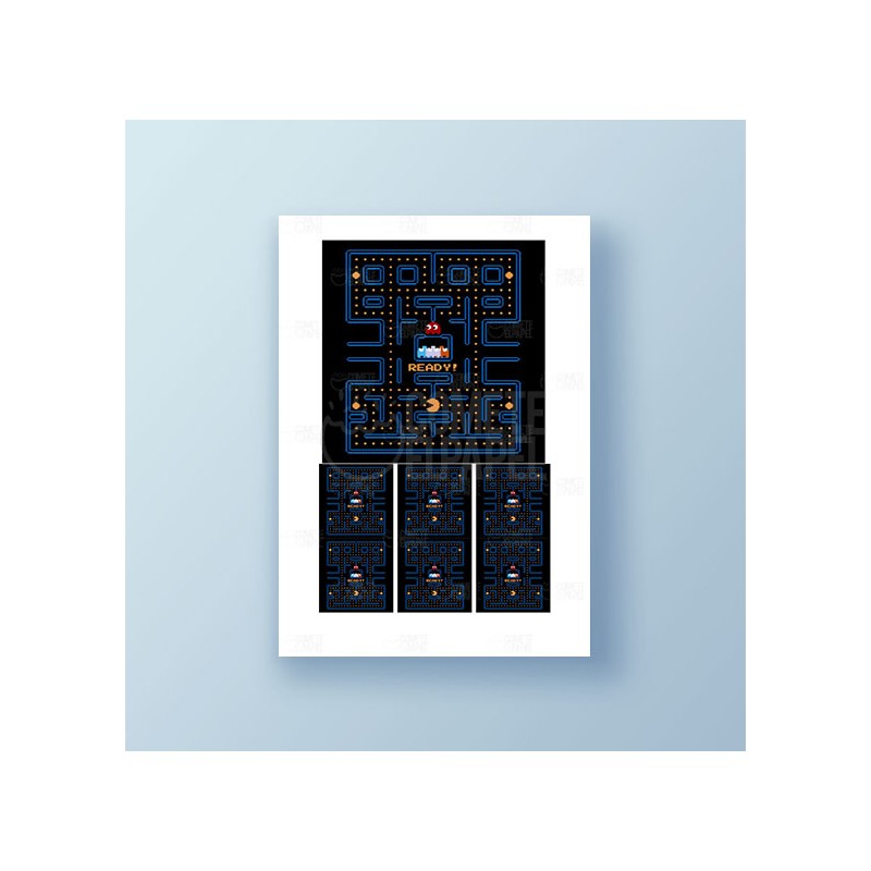Papel de azúcar tarta Pacman