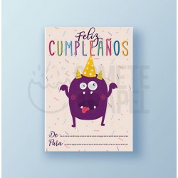 Etiquetas regalos de cumpleaños monstruo 2