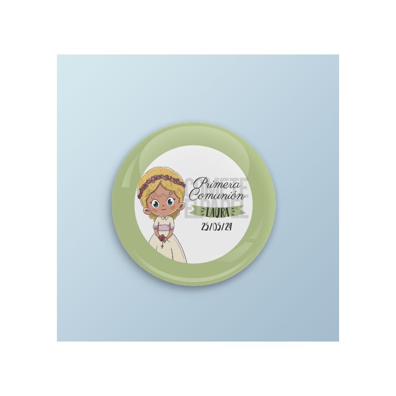 Pack 15 chapas para comuniones niña 2
