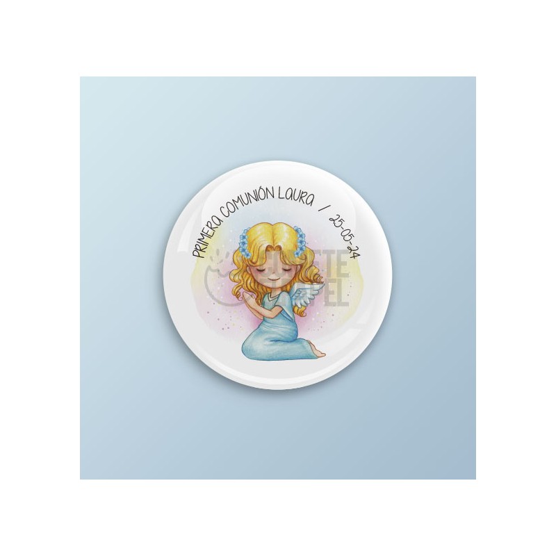 Pack 15 chapas para comuniones ángel