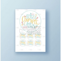 Papel de azúcar tarta Cumpleaños 2