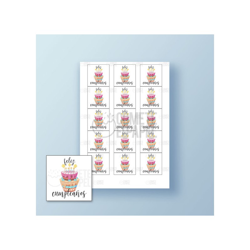 Papel de azúcar galletas Cumpleaños 3
