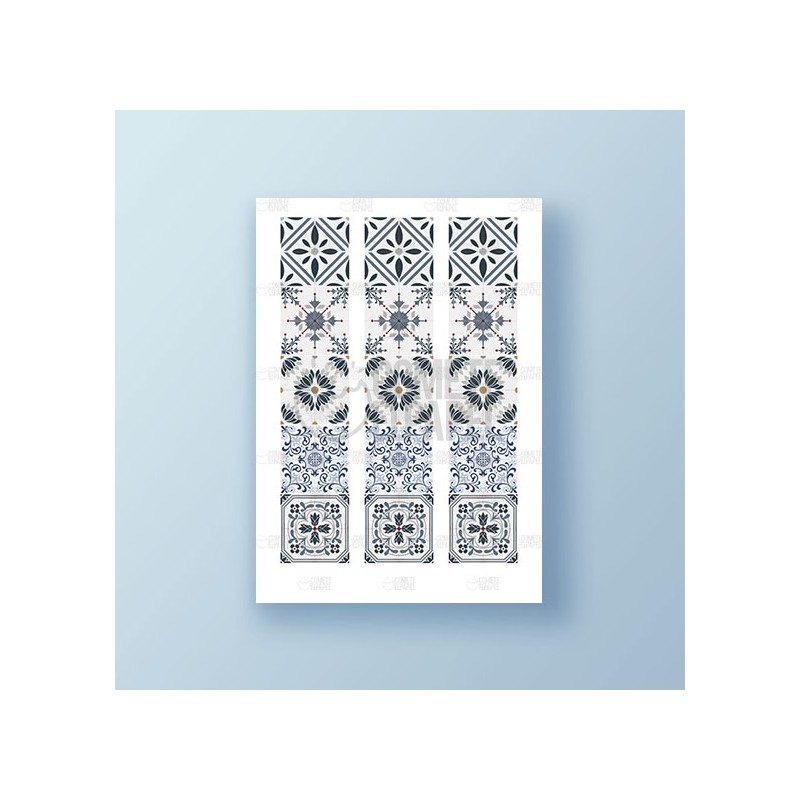 Papel de azúcar mosaico