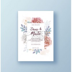 Invitación imprimible Flores