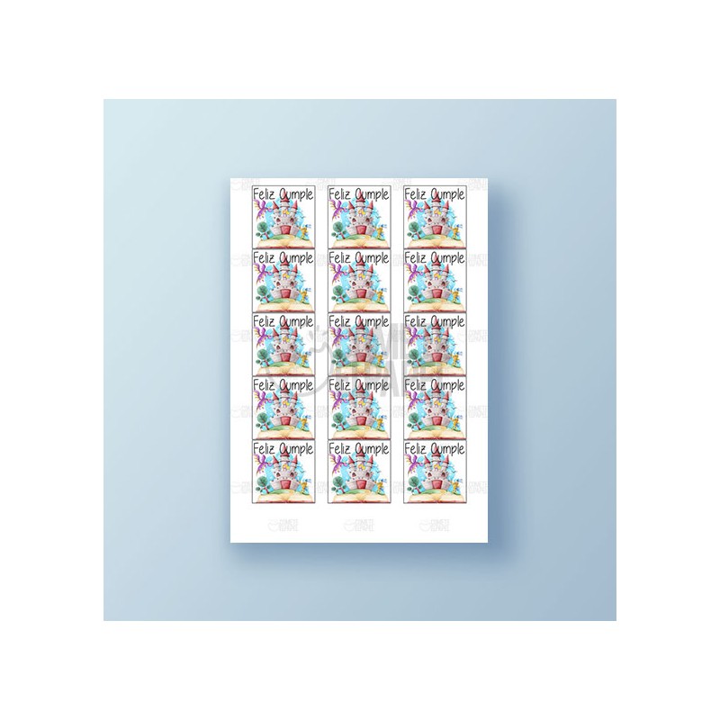 Papel de azúcar Cumpleaños Princesa