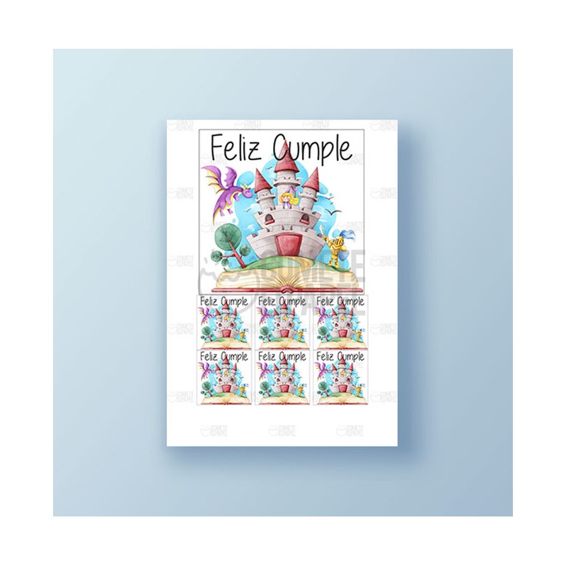 Papel de azúcar tarta Cumpleaños Princesa