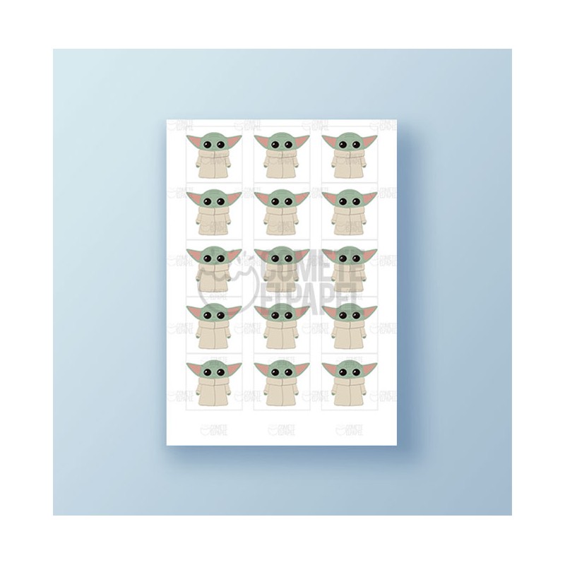 Papel de azúcar galletas baby yoda