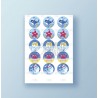Papel de azúcar galletas marino