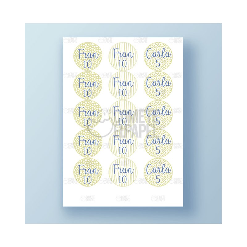 Papel de azúcar galletas Cumpleaños 8