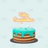 Topper tarta Feliz Cumpleaños Rojo