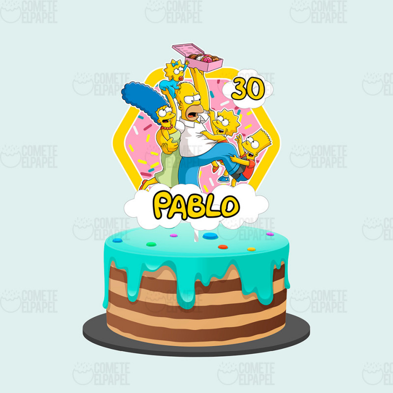 Topper tarta Los Simpson